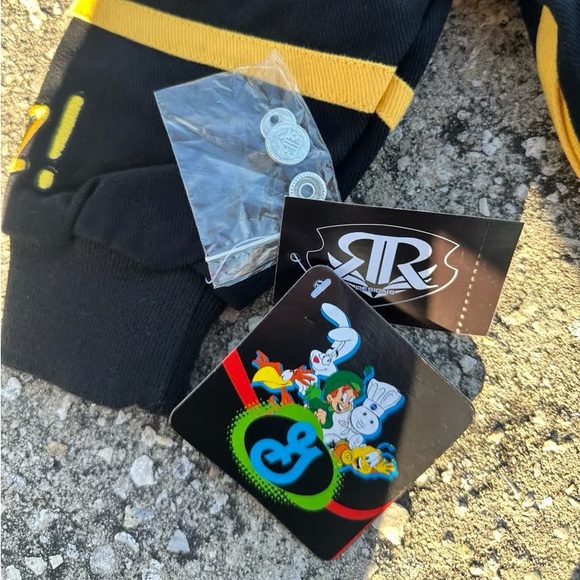 Men's Black and Yellow Honey Nut Cheerios Denim Jacket - Picture 4 of 4